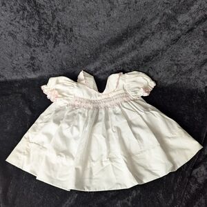 Vintage White Smocked 6-9 month Baby Dress